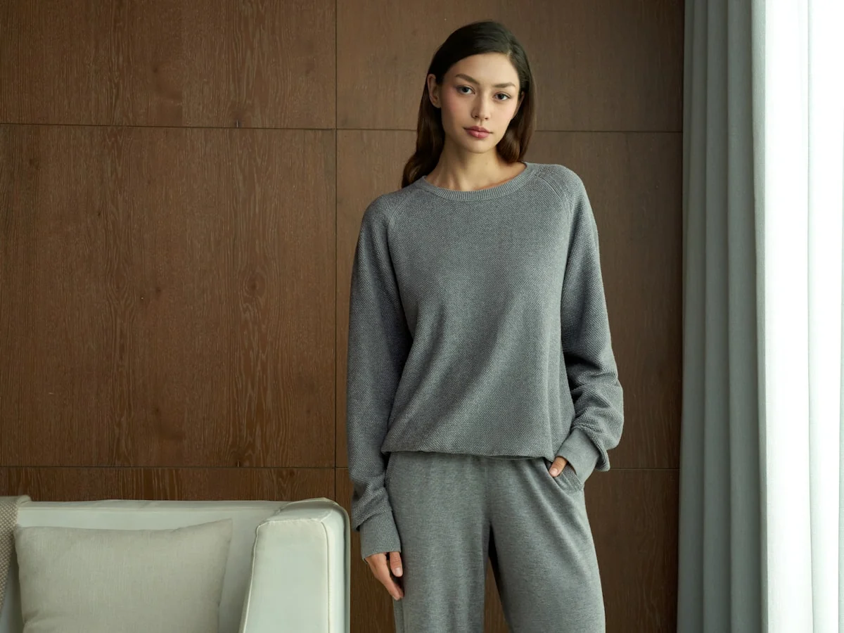 艾诗塔灰色家居服套装 产品展示