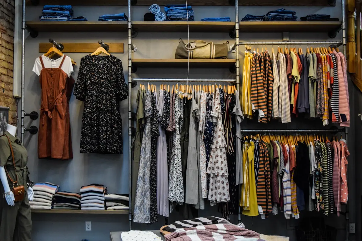艾诗塔品牌服装展示区
